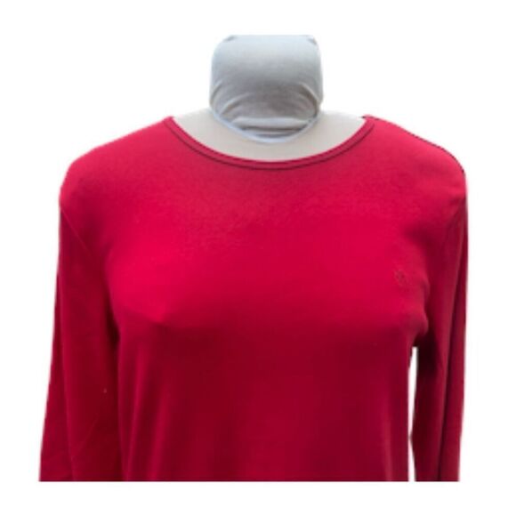 Lauren Ralph Lauren Classic T-Shirt Long Sleeve XL Red Valentine - Picture 3 of 9